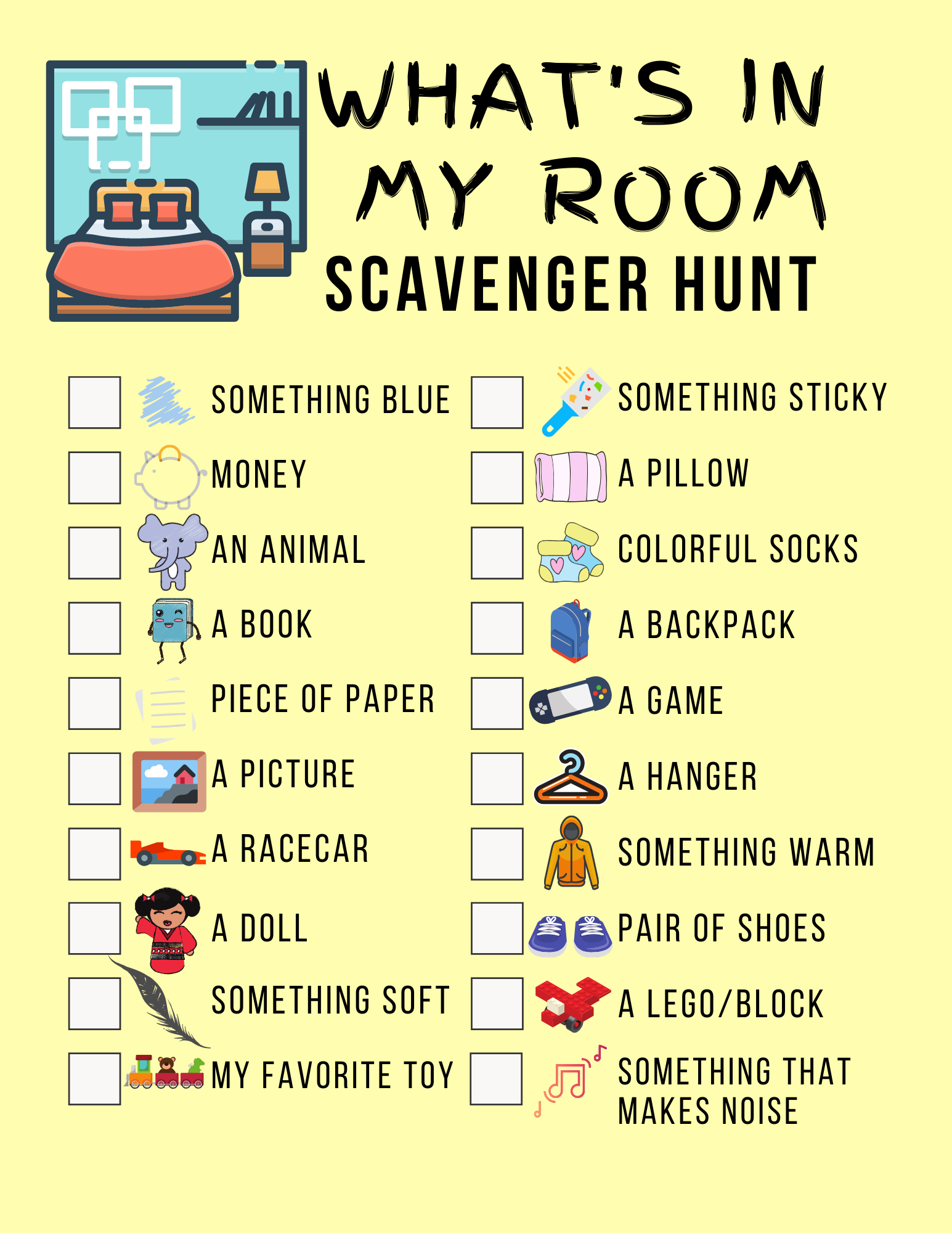 scavenger hunt objects | Horizon TESOL