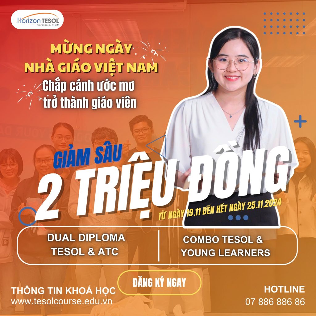 Giảm sâu 2 triệu đồng các khóa TESOL