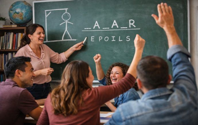 Game hang-man - trò chơi trong lớp học tiếng Anh phổ biến