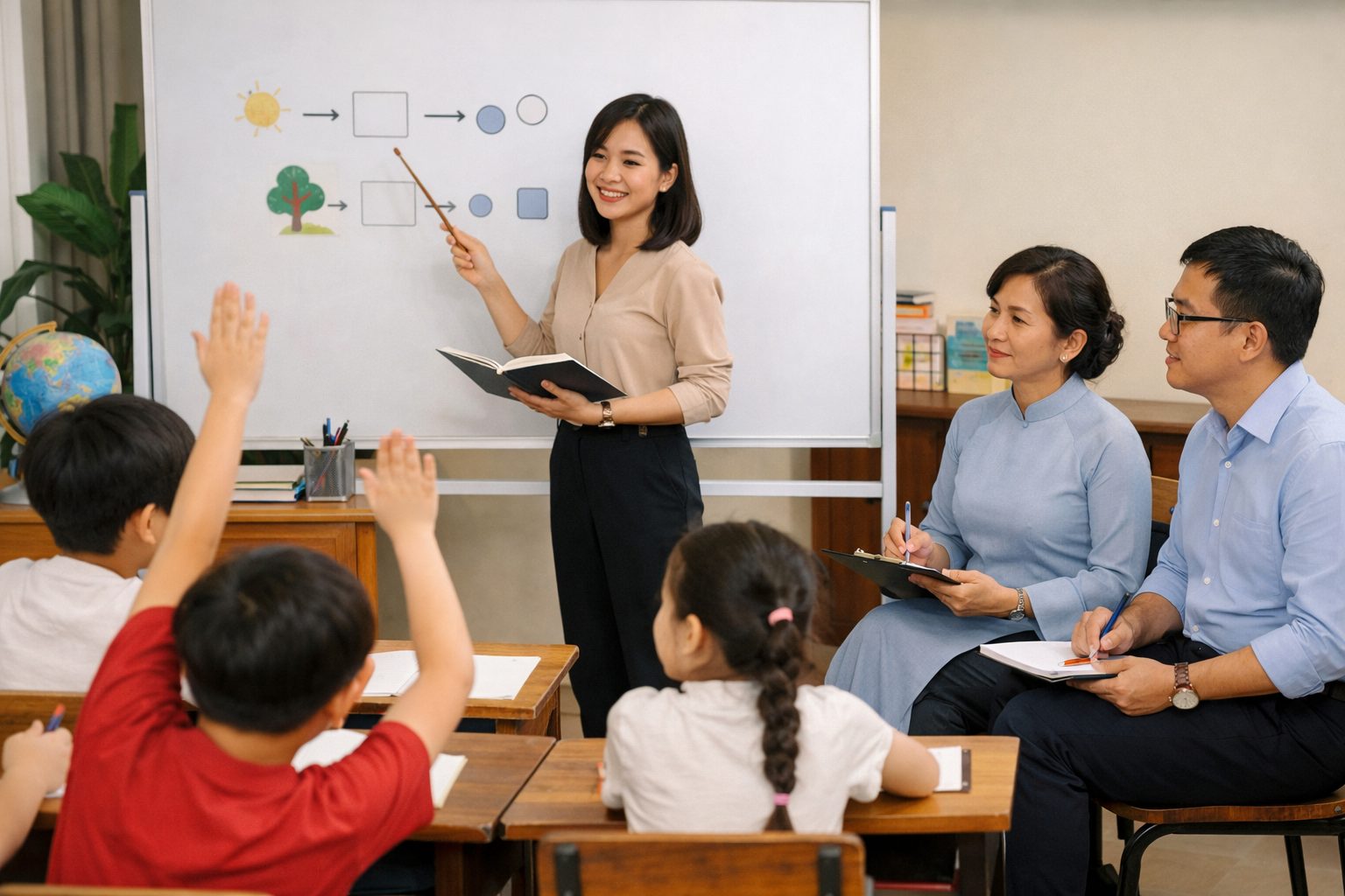 Dạy demo giúp giáo viên tiếng Anh làm quen với những tình huống thực tế trong lớp