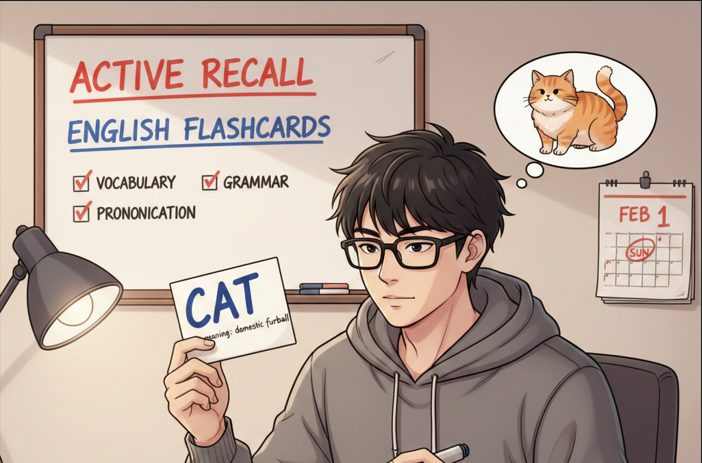 Sử dụng flashcard học tiếng Anh với phương pháp Active Recall